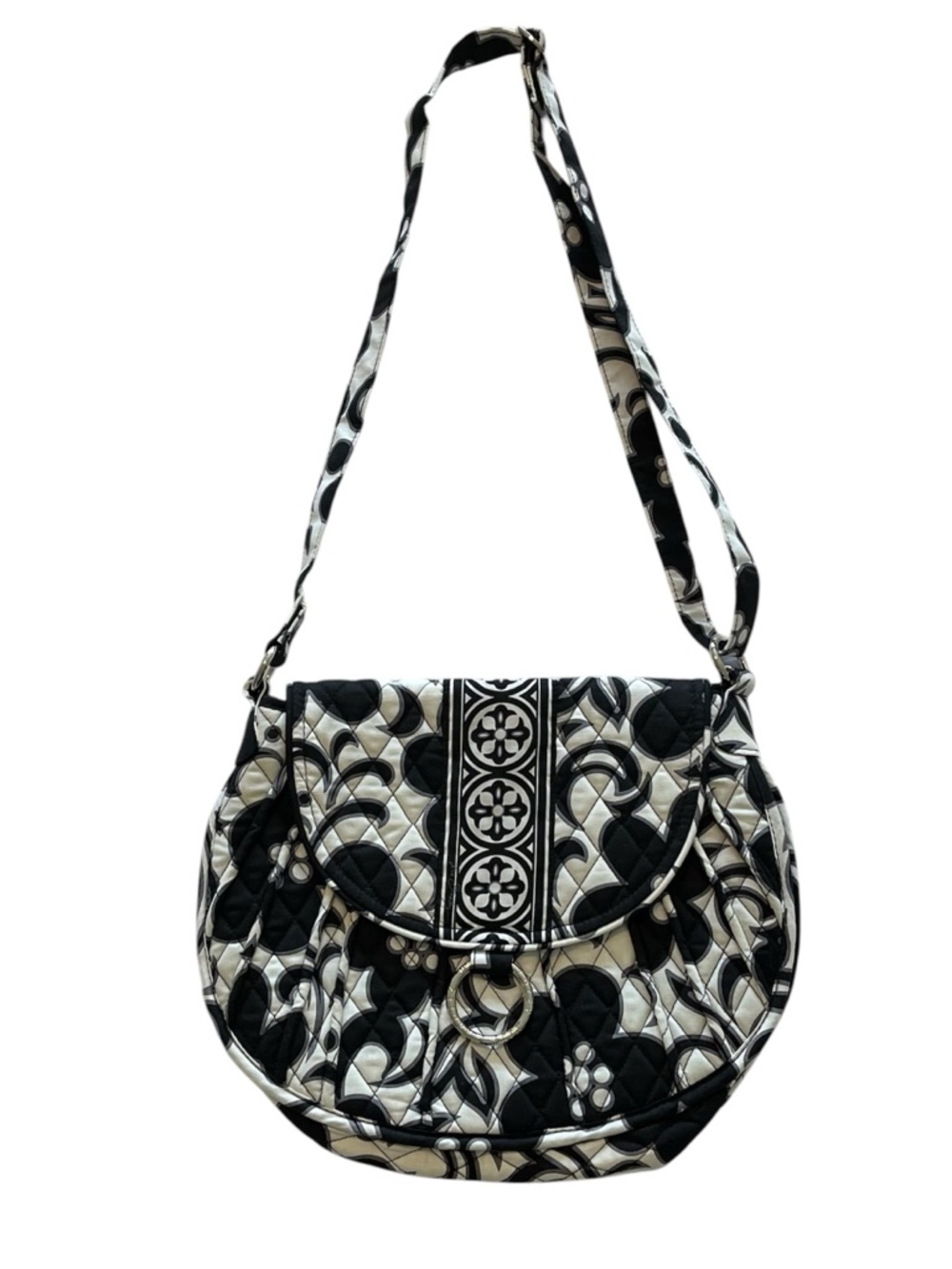 Vera Bradley Quilted Crossbody Bag; Saddle Up Model in the Night & Day Pattern